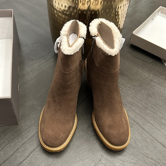 Franco Sarto Suede Wedge Ankle Boots - Ulayna - Picture 4 of 7